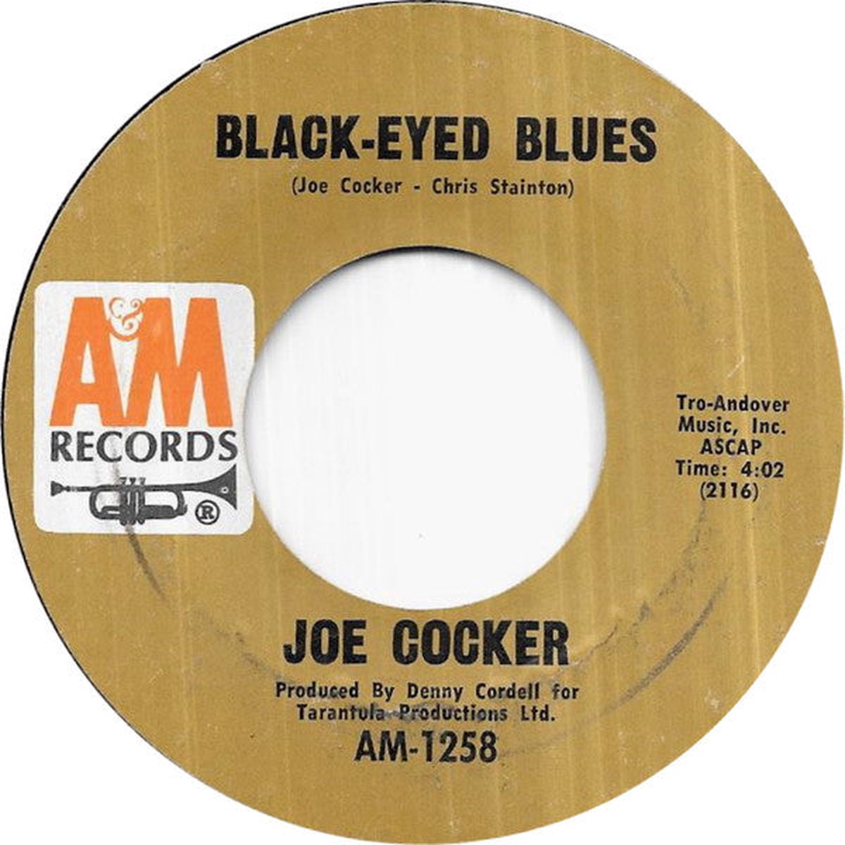 Joe Cocker - Black-Eyed Blues (7) (Very Good Plus (VG))