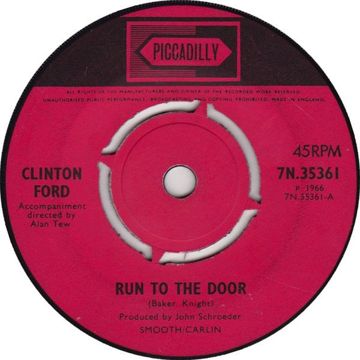 Clinton Ford - Run To The Door (7) (Very Good Plus (VG))