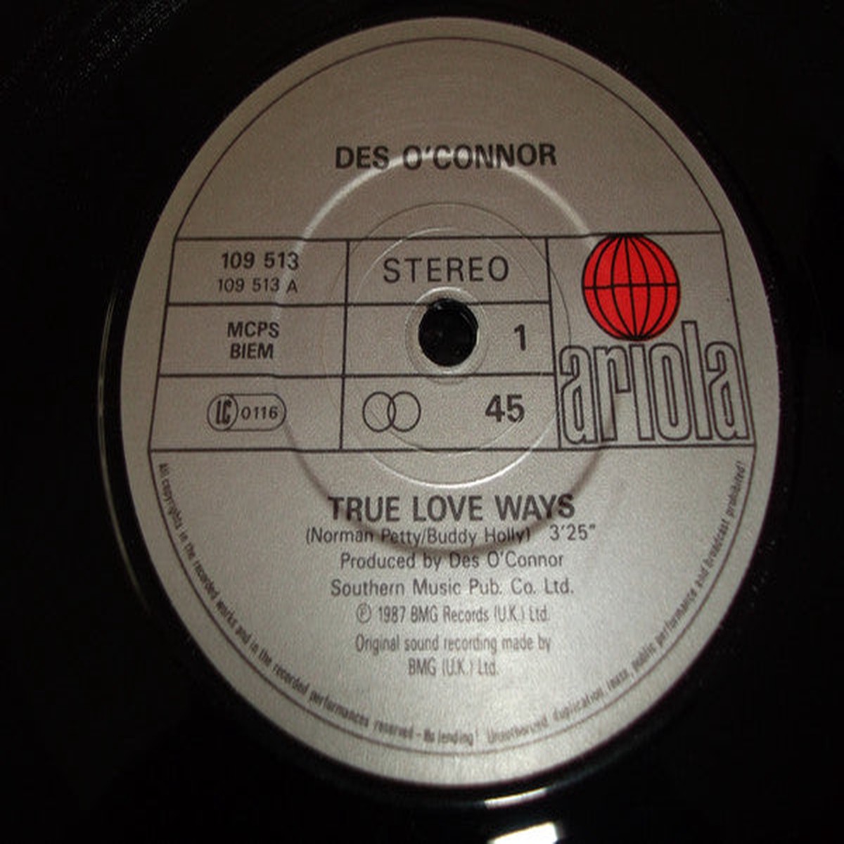 Des OConnor - True Love Ways (7) (Very Good Plus (VG))
