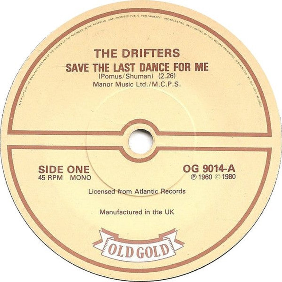 The Drifters - Save The Last Dance For Me When My Little Girl Is Smiling (7) (Very Good Plus (VG))