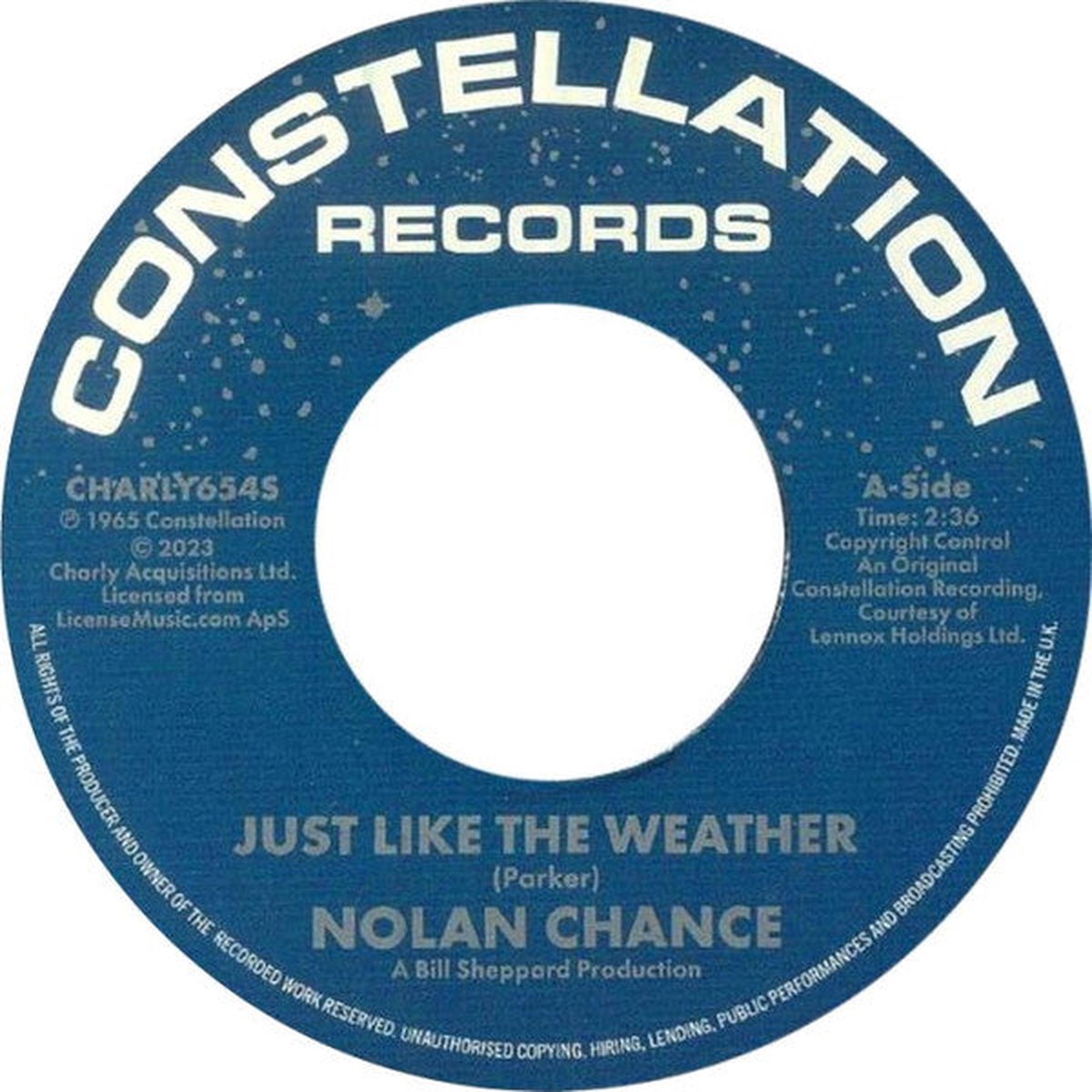 Nolan Chance- Just Like The Weather If He Makes You - Limited Remastered 7-Inch Vinyl