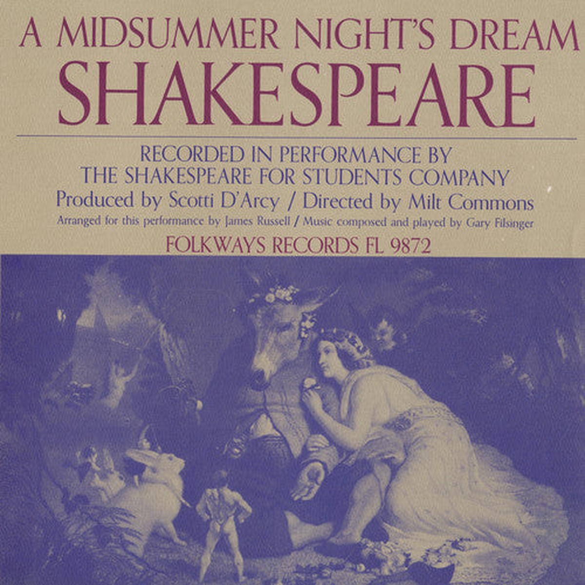 Shakespeare For Students Company- William Shakespeare A Midsummer Nights Dream (CD)