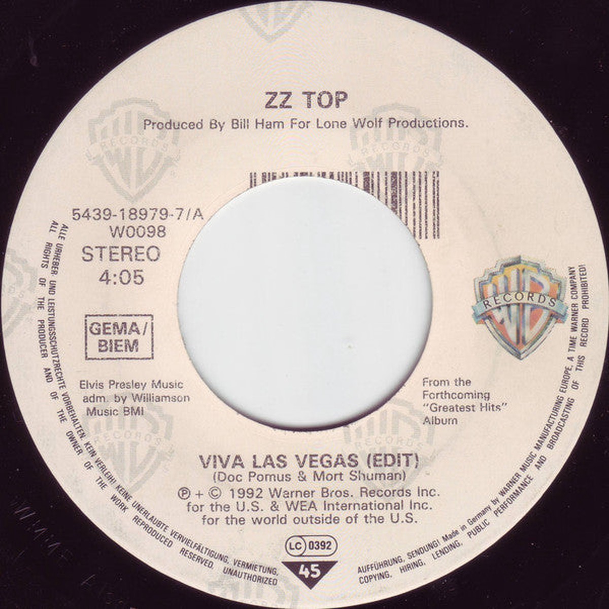 ZZ Top - Viva Las Vegas (7) (Very Good (VG))