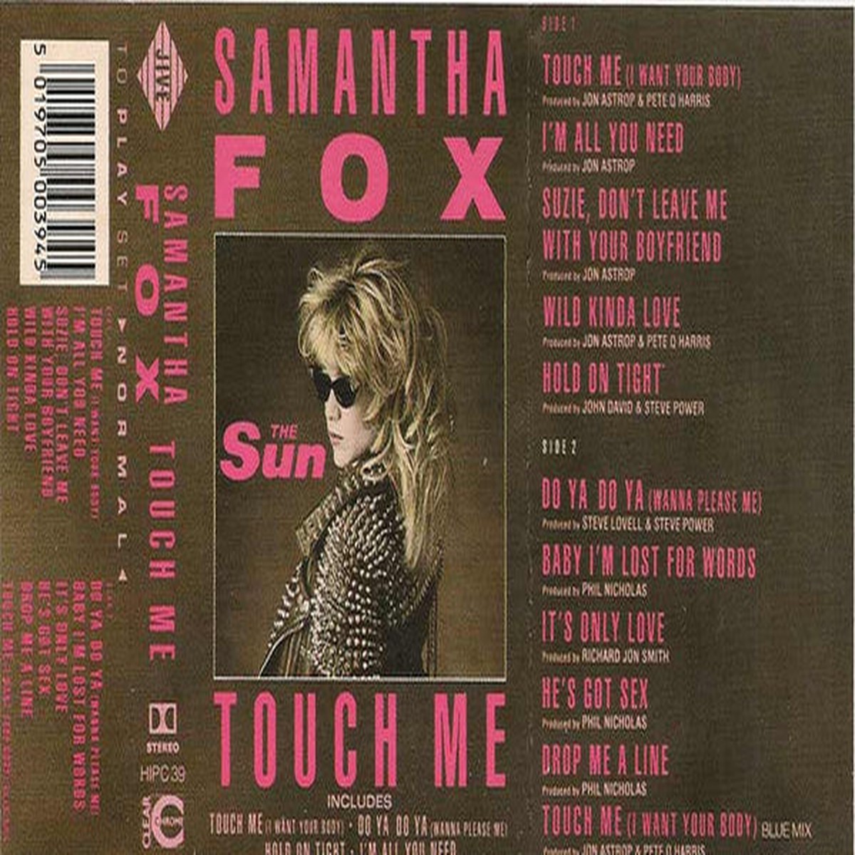 Samantha Fox - Touch Me (Cassette) (Very Good Plus (VG))