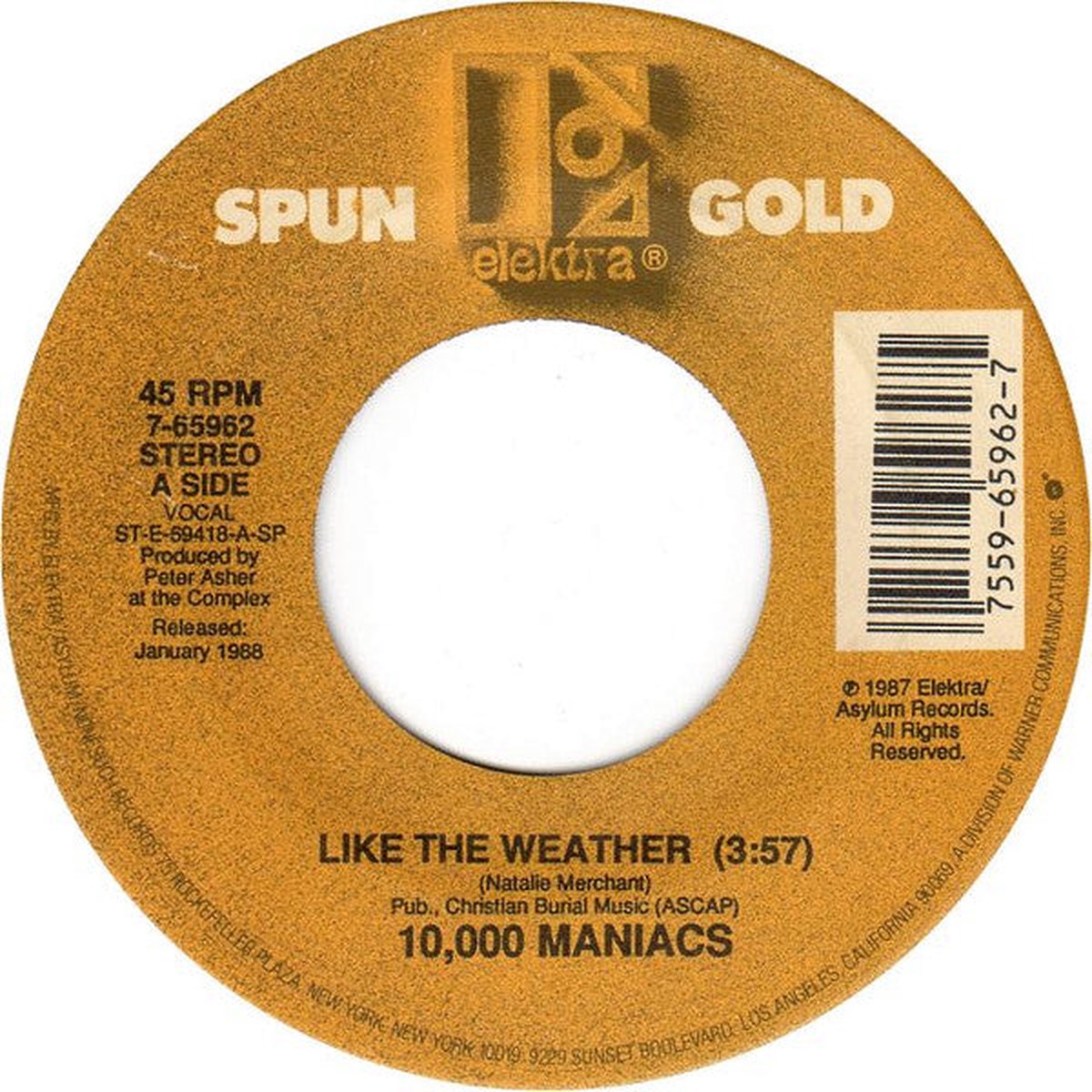 10000 Maniacs - Like The Weather Peace Train (7) (Very Good (VG))
