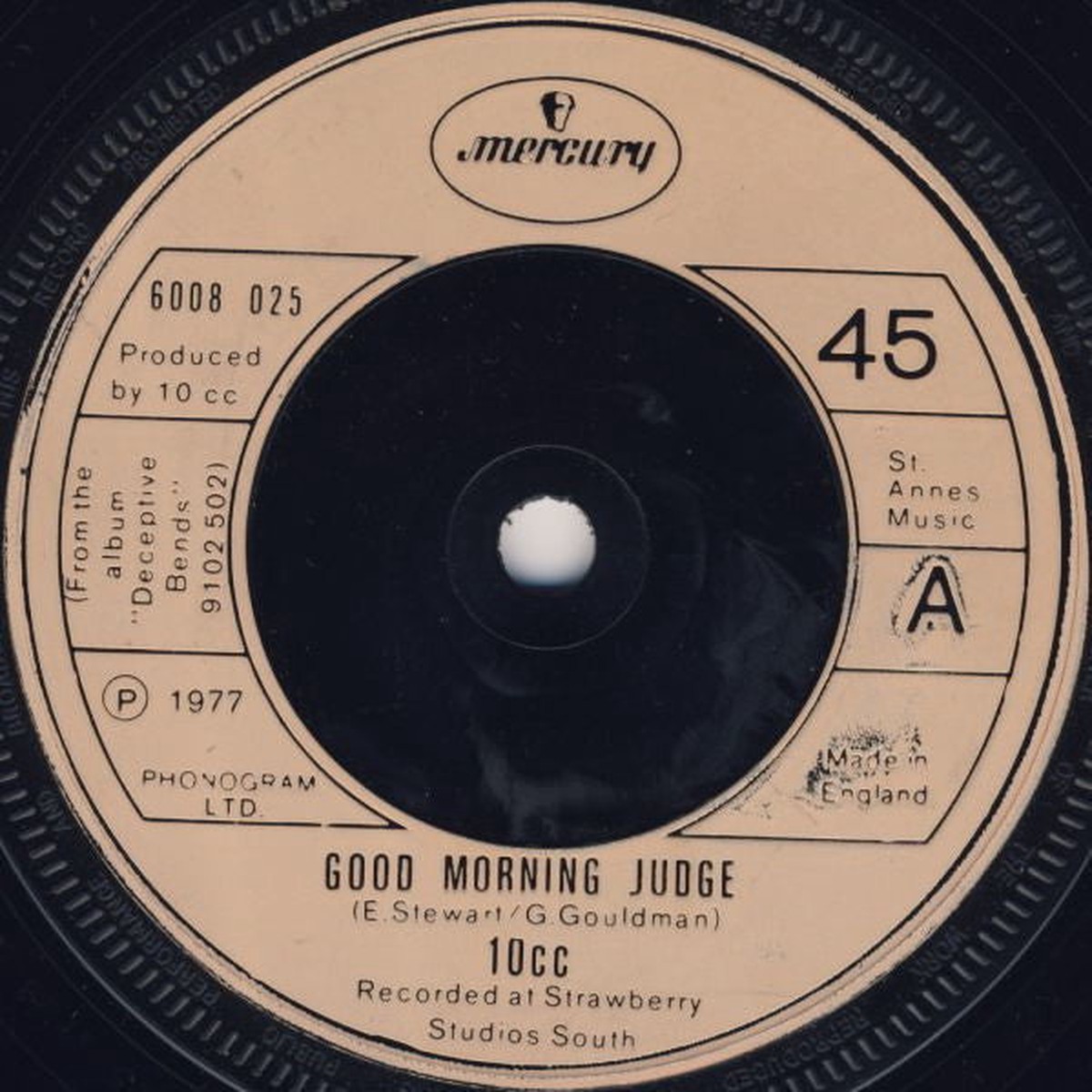 10cc - Good Morning Judge (7) (Very Good (VG))